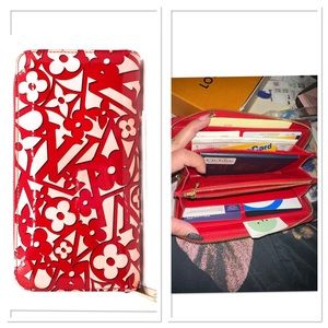 🌹Louis Vuitton limited edition Pomme D’Amour Sweet Vernis Zippy Wallet💋